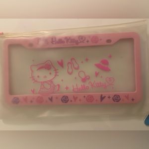 Pink Hello kitty License plate frame